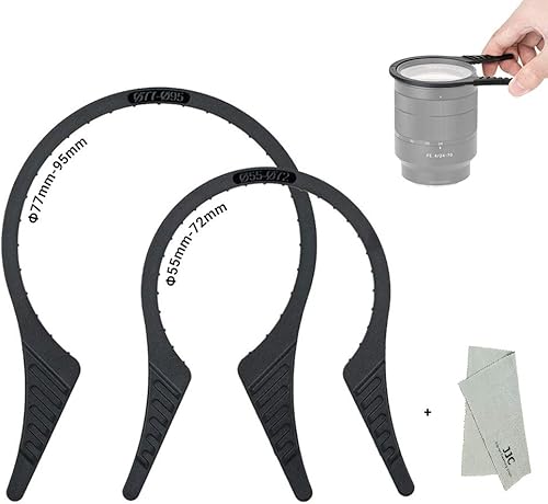 Paquete de 2 llaves de filtro de lente de cámara, CPL UV ND Juego de herramientas de extracción de filtro ND, compatible con rosca de lente de 2.165