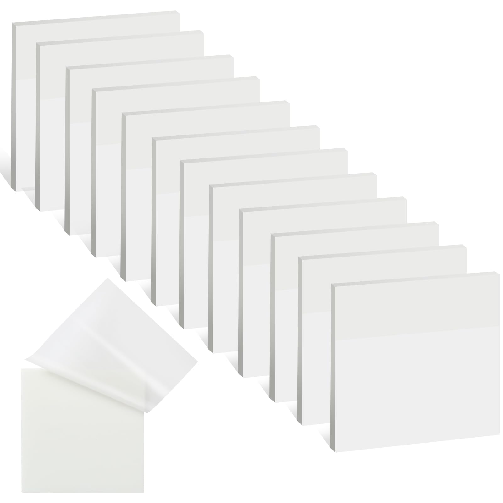 Azureal 600P Transparent Sticky Notes, 3x3 Inch Waterproof Self-Adhesive Translucent Sticky Notes for Books Annotation, Notes Highlights, School &