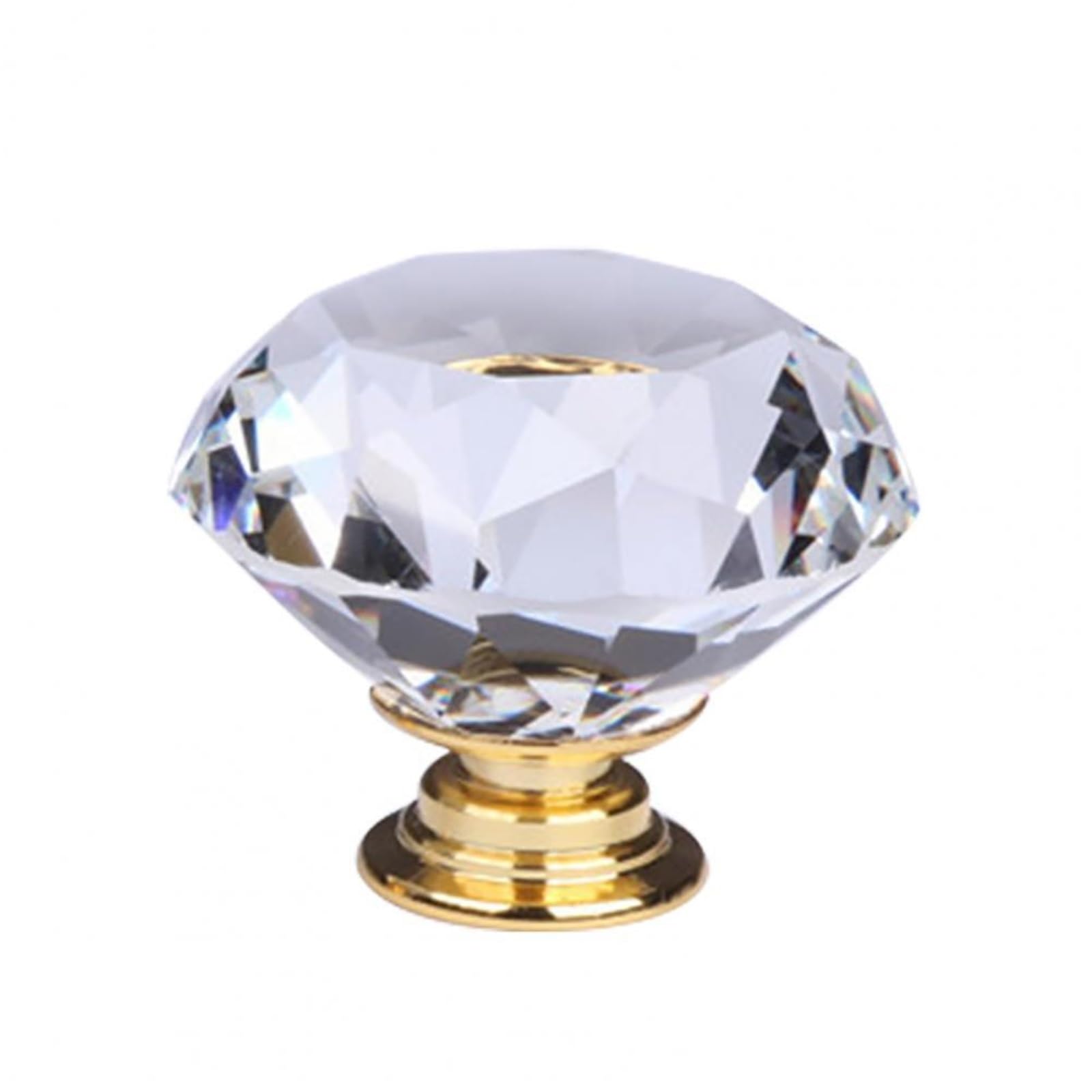 Diamond Cabinet Knobs 30mm Drawer Pulls with Screws for Cupboard Furniture