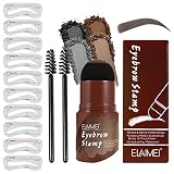 Eyebrow Stamp and Eyebrow Stencil Kit, Long Lasting Brow Stamp Kit for Perfect Eyebrow Makeup, Easy
