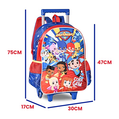 Kit Escolar Infantil Gi Neto Mochila Carrinho Estojo E Lancheira Guarda-chuva Menino