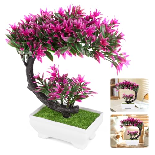 Bonsáis Artificiales de Plástico Plantas Artificiales Decorativas Pequeñas Plantas Artificiales en Maceta Planta Artificial Pequeña Plantas Artificiales Interior Decoración Interior y Exterior