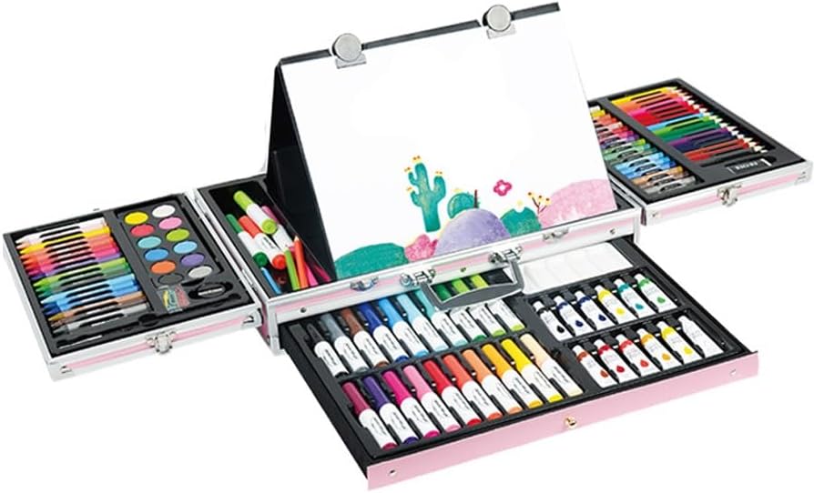 Painting Set Tools, Brushes, Watercolor, Art Supplies(Blue)
