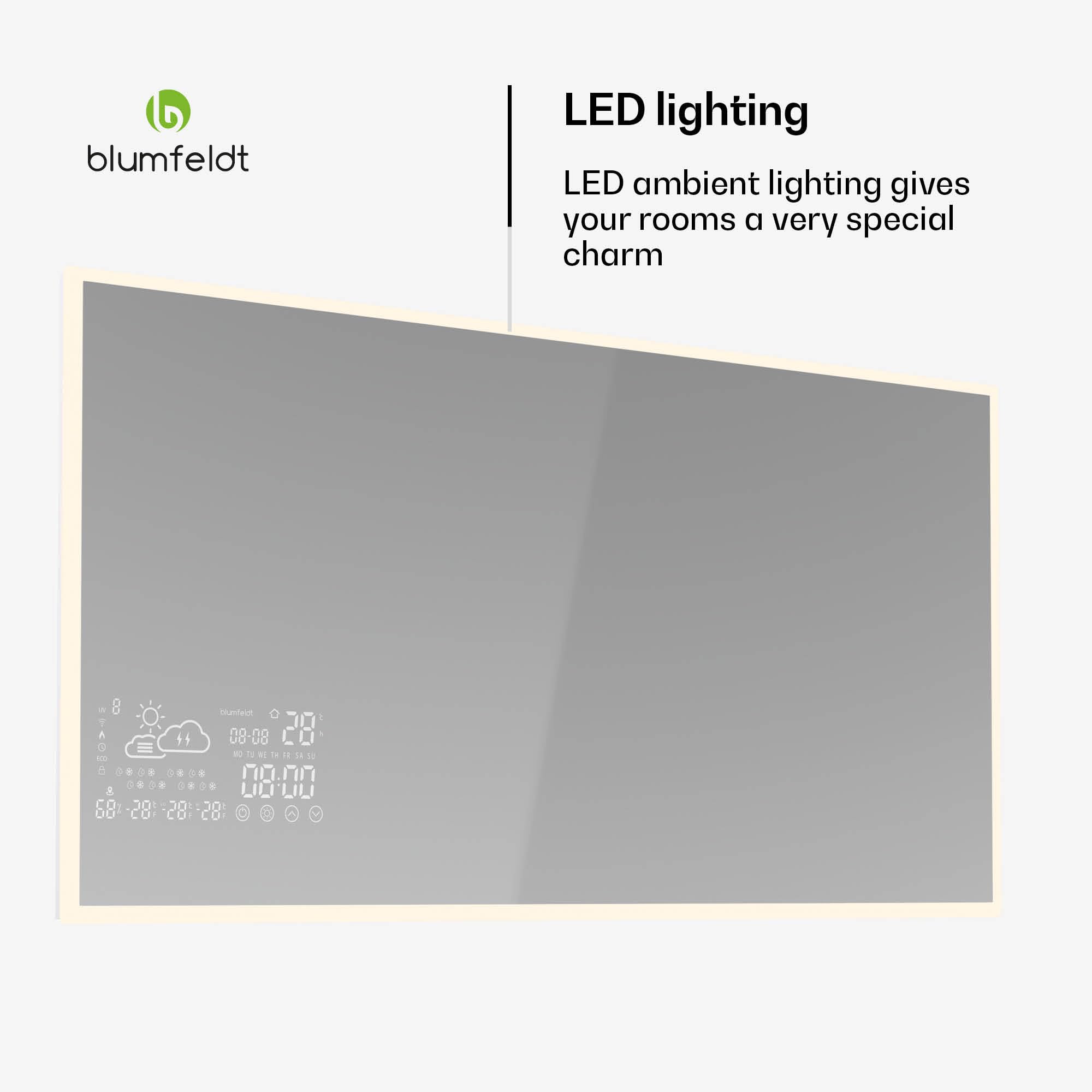 Klarstein ReflectiHeat Smart Panel na Podczerwień Lustro 600W 60x120cm