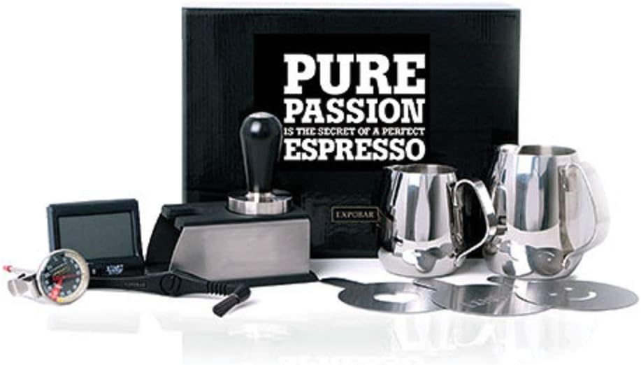 Expobar | Barista Kit | Initial Supply Set for Espresso Machine | Tamper Pitcher Tamperstation Shot Timer Thermometer