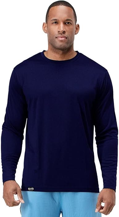 Amazon.com: Camiseta de manga larga UV para hombre con protección solar UPF  50+ tela fría, XL, Azul marino : Ropa, Zapatos y Joyería