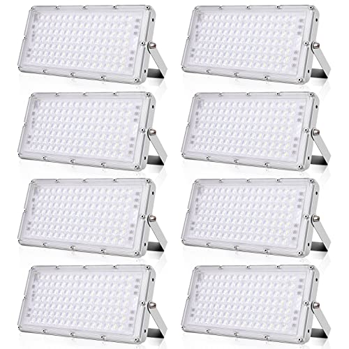 Faretto LED Esterno 100W - 10000 Lumen, Bianco Freddo 6500K, IP67 Impermeabile, Per Giardino E Garage - Foto 6