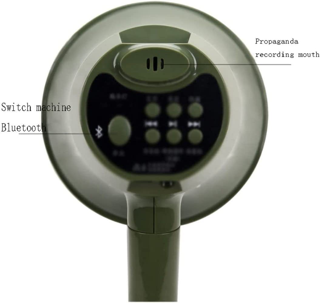 Megáfono de Mano Megáfono portátil Altavoz de megáfono de 15 W Amplificador de Voz de Mano de Camuflaje con Control de Volumen Megáfono para simulacros de Seguridad Micrófono