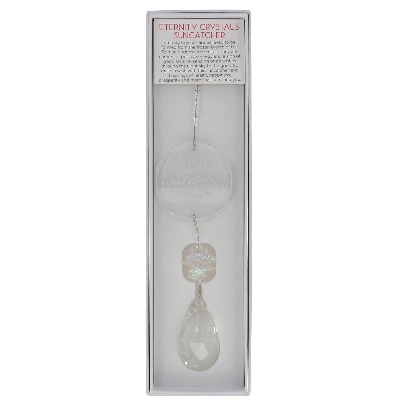 Shudehill Giftware Eternity Sentiment Suncatcher Ornaments - Bee, Angels, Robins, Love, Friends, Family and Home Themed Designs - Boxed Gift Ideas (Angels)