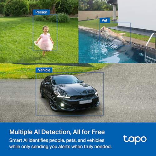 Image of TP-Link ๐ง๐ฎ๐ฝ๐ผ SolarCam 2K, Outdoor Battery Camera w /Solar Panel Base, Wireless Camera, 2K QHD, 150 Super-Wide FOV, Free Person /Vehicle /Pet Detection, SD /Cloud Storage, Starlight Color Night Vision