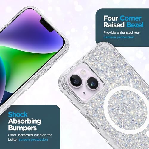 Coque de luxe iPhone 15 Plus Case-Mate Twinkle design scintillant premium MagSafe - 4