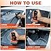 KLIFE 2 Pcs Glass Oil Film Remover for Car, 100ml Roll-On Glass Compound with Cleaning Board, Automotive Oil Film Cleaning Brush for Car Windows, Clear vision Improve Driving Visibility