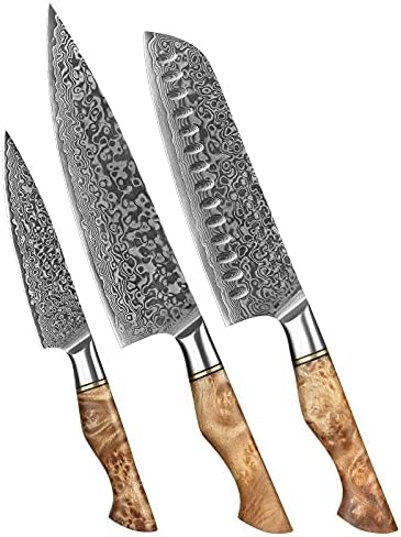 Set Cuchillos Cocina 3 Piezas Acero Aleado