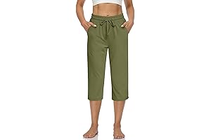 Cozy, Versatile Olive Green Capris for Women
