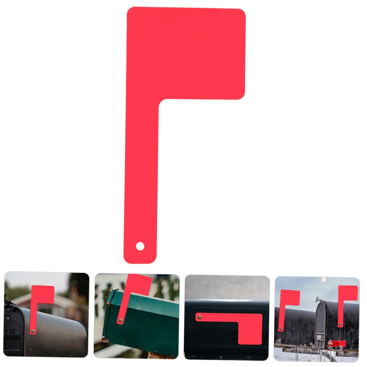 Uonlytech 2 Pz Banner della di posta asta portabandiera per cassetta postale bandiera rossa della cassetta postale acrilico compatibili bandiera della universale