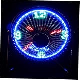 DOITOOL Ventilador USB Mini de Escritorio con Reloj LED y Ventilador Portátil de Metal con Display de Temperatura Rotación para Oficina y Hogar