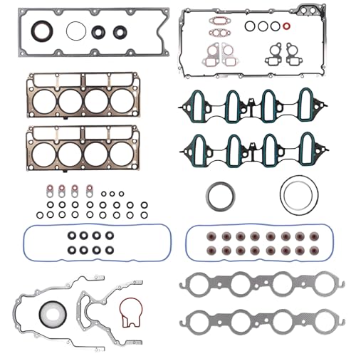 Image of HGS3168 Head Gasket Set Fit for 2002-2011 Chevy Silverado Tahoe GMC Sierra Savana Yukon for 2004 Buick Rainier Cadillac Escalade Isuzu Ascender 4.8L 5.3L V8 Engine Gasket Kit Replace OE# HS26191PT