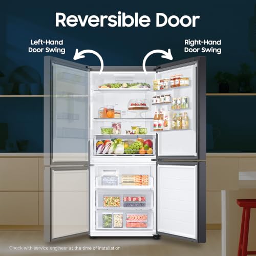 Image of Samsung 458 L, 1 Star, Digital Inverter, Frost Free Double Door, Bespoke AI WiFi Refrigerator (RB45DG6005B1TL, Black DOI, 2026 Model)