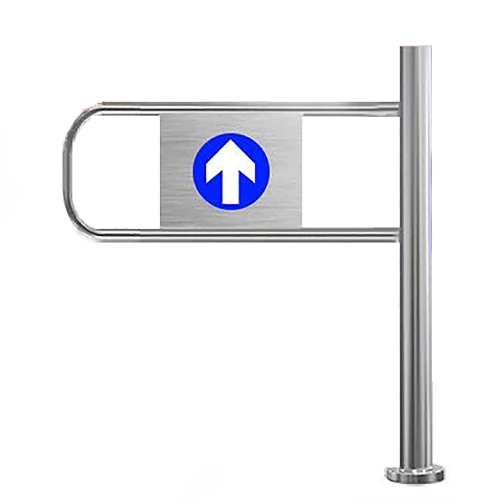 Stainless Steel Safety Gate for Supermarkets &amp; Libraries - Driveway Pedestrian Swing Door (70x97 cm, Right) - Durable Entrance Barrier for High Traffic Areas