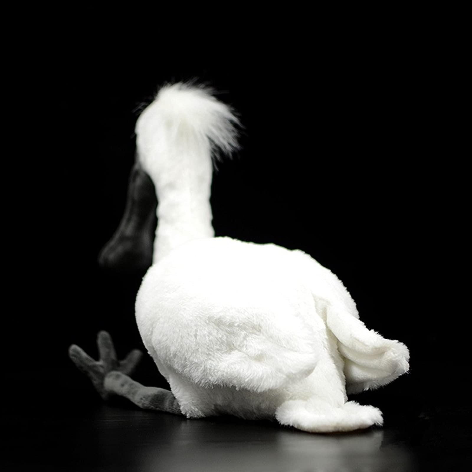 ZHONGXIN MADE Simulation Spoonbill Plush Toy - White Real Life Ibis Bird Simulation Plush Toys, Lifelike Crested Ibis Animals Spoonbill Stuffed Toys Birthday Gifts for Kids, 10.6 Inches - Image 5