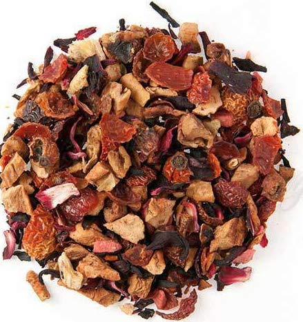 Denise's Fine Tea, USDA Organic, Strawberry Kiwi, Herb and Fruit Tea, Caffeine-Free, Loose Leaf (100g)