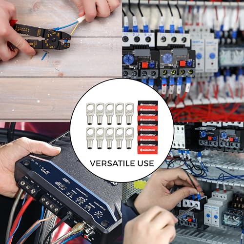 Installgear IGLRT10-10 Gauge Awg Tinned Pure Copper Lugs Ring Terminals Connectors thumb #5