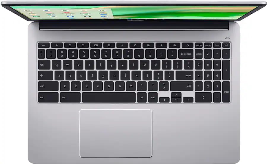 Image of acer Chromebook 315 CB315-4H-C0BR 15.6 inch Full HD Laptop, Intel Celeron N4500 1.1GHz, 4GB RAM, 64GB eMMC, ChromeOS, Silver