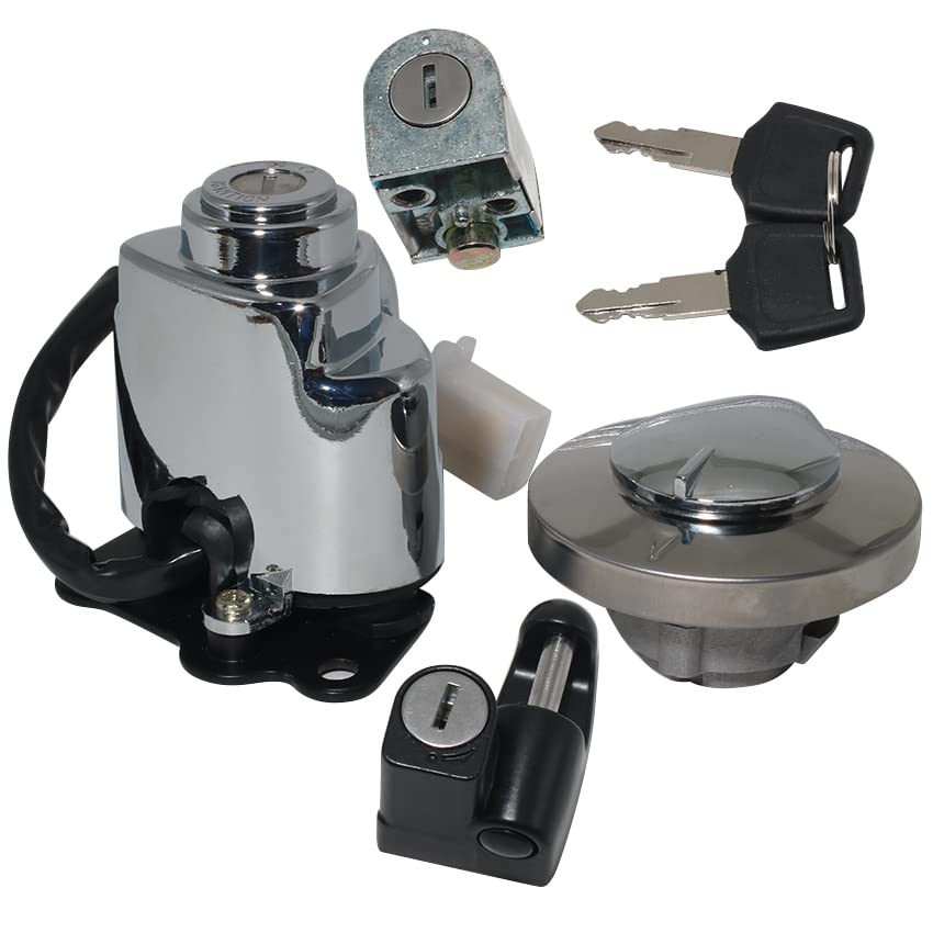 Gas Cap Ignition Switch for Honda 1992-1998 Steed 400,2000-2002 Shadow 400,1988-2008 VLX600 VT600,1995-1997 VT250 Magna 250,1997-2005 VT750 Shadow 750 Ignition Switch Gas Cap