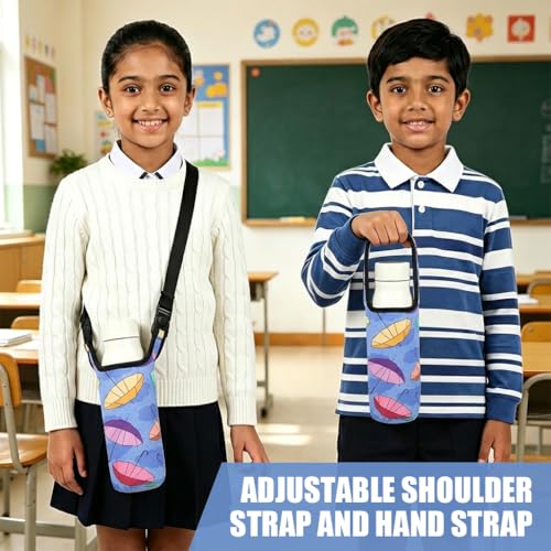 Image of HASTHIP Water Bottle Bag with Quick Release Buckle Strap, Neoprene Insulated Child Water Bottle Carrier Holder Sling Pouch for 300 to 500ml Bottles, School Travel Outdoor Sports and Daily Use