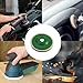 AUXBC 8PCS 4 Inch Wool Felt Polishing Disc Wheel Pads, Round Buffing Wheel Pad for 100 Angle Grinder, Ideal for Metal, Marble, Stone, Furniture, Car Polishing and Waxing, White & Green