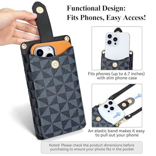 Image of Peacocktion Small Crossbody Cell Phone Purse for Women, Lightweight Mini Small Crossbody Bags for Women with Card Slots