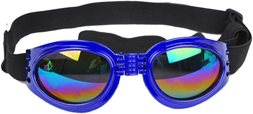 Kaisir Pet Dog Cat UV Protective Foldable Sunglasses Lenses Eye Wear Protection with Adjustable Strap （Blue）