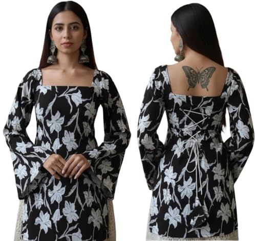 Image of Womens Pure Cotton Regular Floral Printed Top for Women