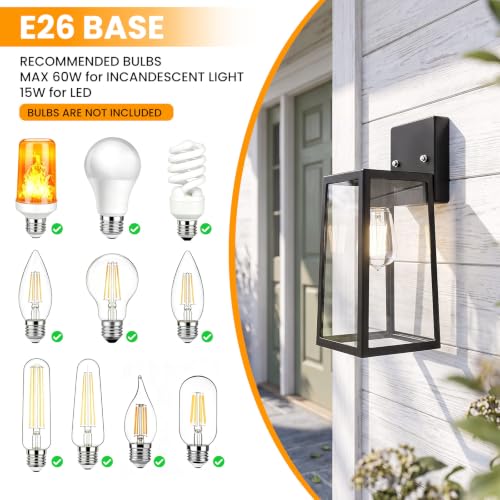 Onforu Exterior Lighting Fixture, Outdoor Porch Light for House, Wall Mount - image 4