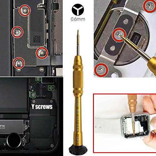 0.6mm Y Tip Y000 Tri-point Triwing Y Shape Magnetic Tri Screwdriver for Apple iPhone 7 iPhone 7 Plus iPhone 8 iPhone 8 Plus iPhone X,iPhone XR, XS, XS Max, Apple Watch