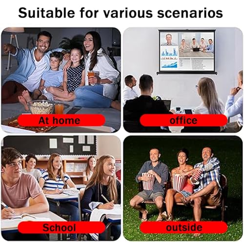 Pantalla de proyección portátil de sobremesa 16:9 4K HD con funda, para cine en casa interior y exterior miniatura 6