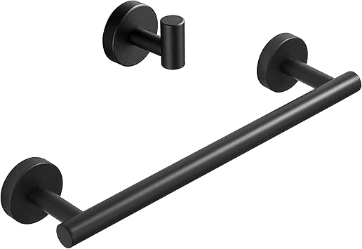 Hoomtaook Toalleros de Baño Toalleros Baño Juego de Accesorios de Baño 3 en 1 Gratis Para Papel Higiénico Instalación de Orificios de Pintura en ...