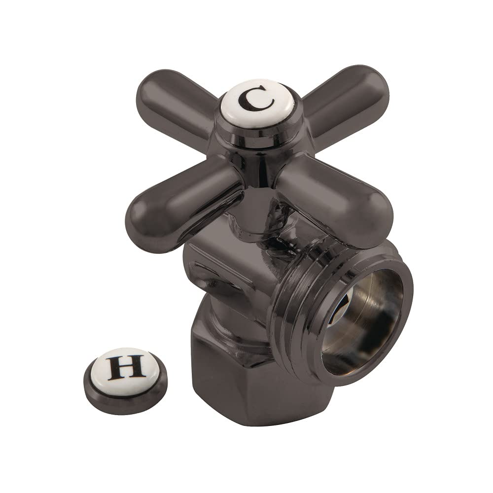 KINGSTON BRASS CC13005X Vintage 1/2-Inch IPS X 3/4-Inch Hose Quarter-Turn Angle Stop Valve, Oil Rubbed Bronze