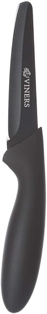 Viners 0305.210 Assure 3.5 Paring Soft Grip Handle Safety Kitchen Knife with a 10 Year Guarantee | Stainless Steel, Black