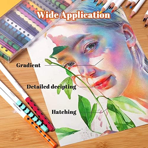 HIMI Oil-Based Pencil Set of 48 Colors, Professional Colored Pencils for Adults, kids, and Coloring Book, Artist Drawing Pencils for Blending, Sketching, and Painting