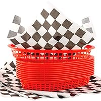 Algopix Similar Product 4 - Retro Style Red Fast Food Basket 96 Pk
