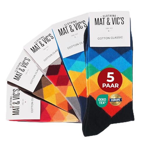 Mat & Vics Socken Made in Europe Diamond Mix 1 35-38 5 Paar