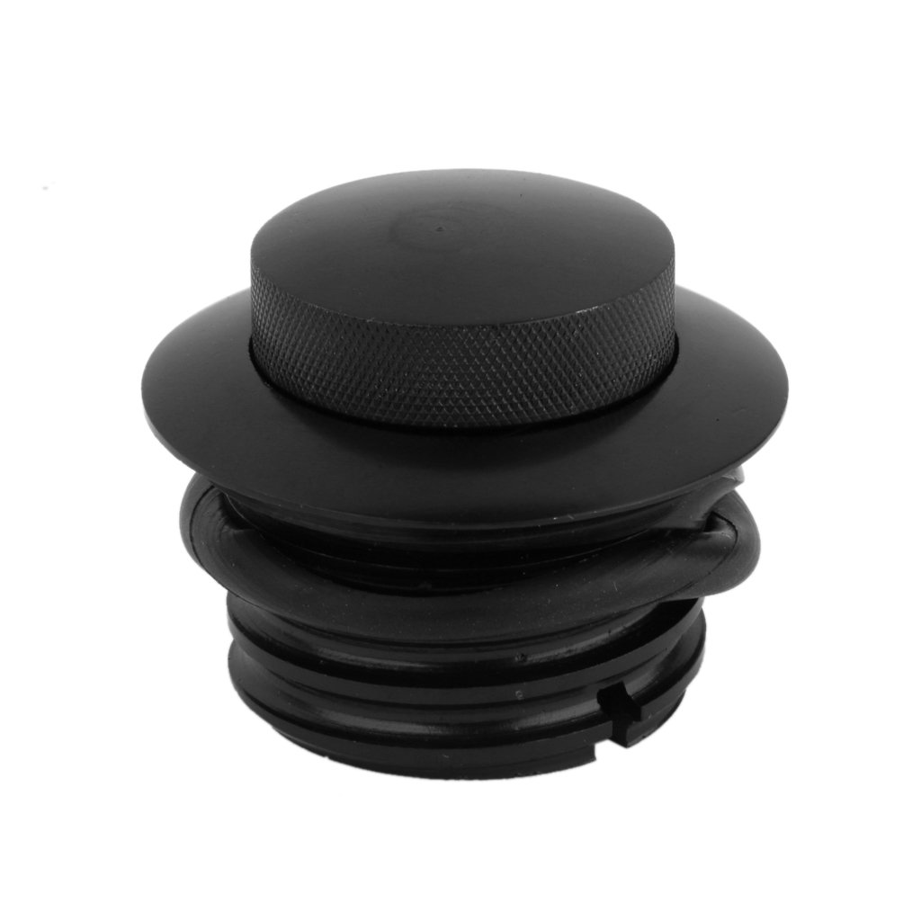 Tapones para depósito de combustible para motocicleta Harley Sportster Dyna Touring Softail, color negro