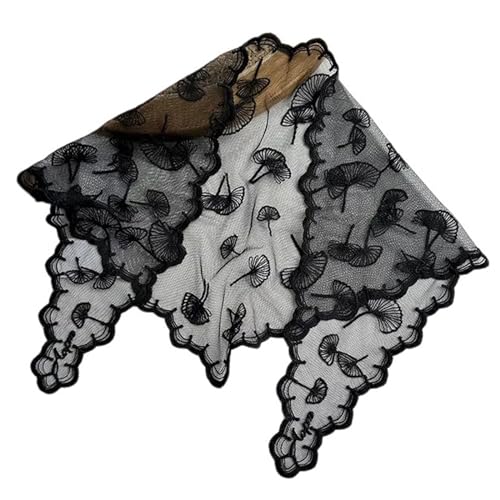 Floral Bandana Hairscarf Head Wrap Handmade Headwear Headscarf Elegant Lacework White Laciness