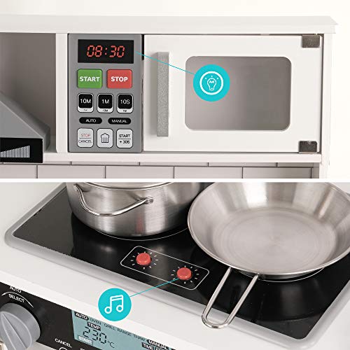 wuuhoo® Premium Spielküche Gordon mit Licht und Sound aus Holz - große Holzküche inkl. Herd, Backofen und Spüle… – Bild 5