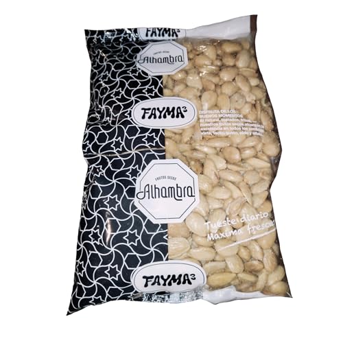 Almendra Comuna Frita 1Kg - AlhambraGold | 100% Natural | Crujiente y Sabrosa | Rica en Proteína, Fibra y Antioxidantes | Snack Saludable, Aperitivo Gourmet o Ingrediente para Recetas