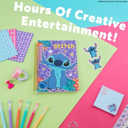 Image of Get Trend Disney Stitch DIY Journal Kit for Kids with Notebook Stickers Pens Erasers Bookmarks Stamps Glitter Tapes Stationery Gifts for Girls