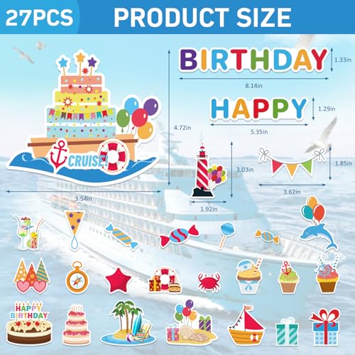 Decoraciones Magnéticas para Puerta Cumpleaños Crucero 27PCS miniatura 2