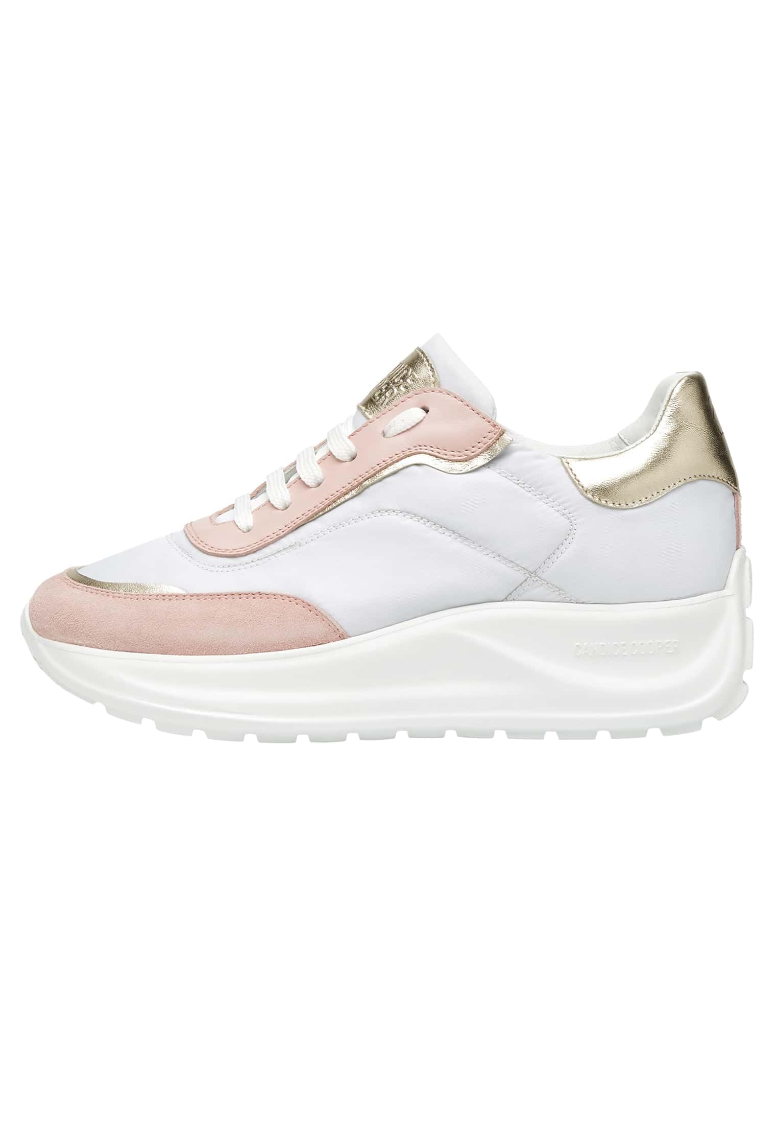 Candice Cooper Spark 010 White Leather Sneakers, Rose White Platinum, 43 EU