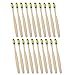 Magik 10-20Pcs Bamboo Toothbrush 100% Natural Organic Medium Bristle BPA-Free Bristles (20 Pack, Rainbow)